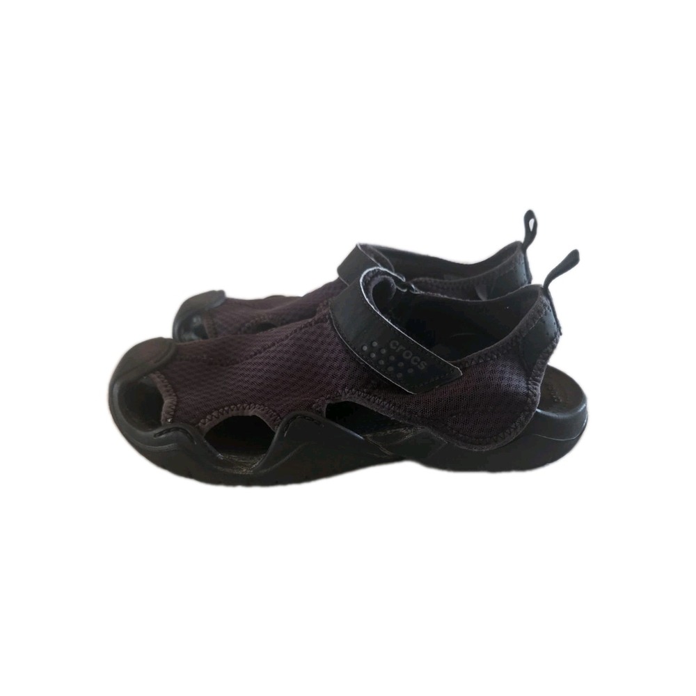 Crocs Mens Swiftwater Mesh Sandals Brown Adjustable Strap Water Mens Size 12